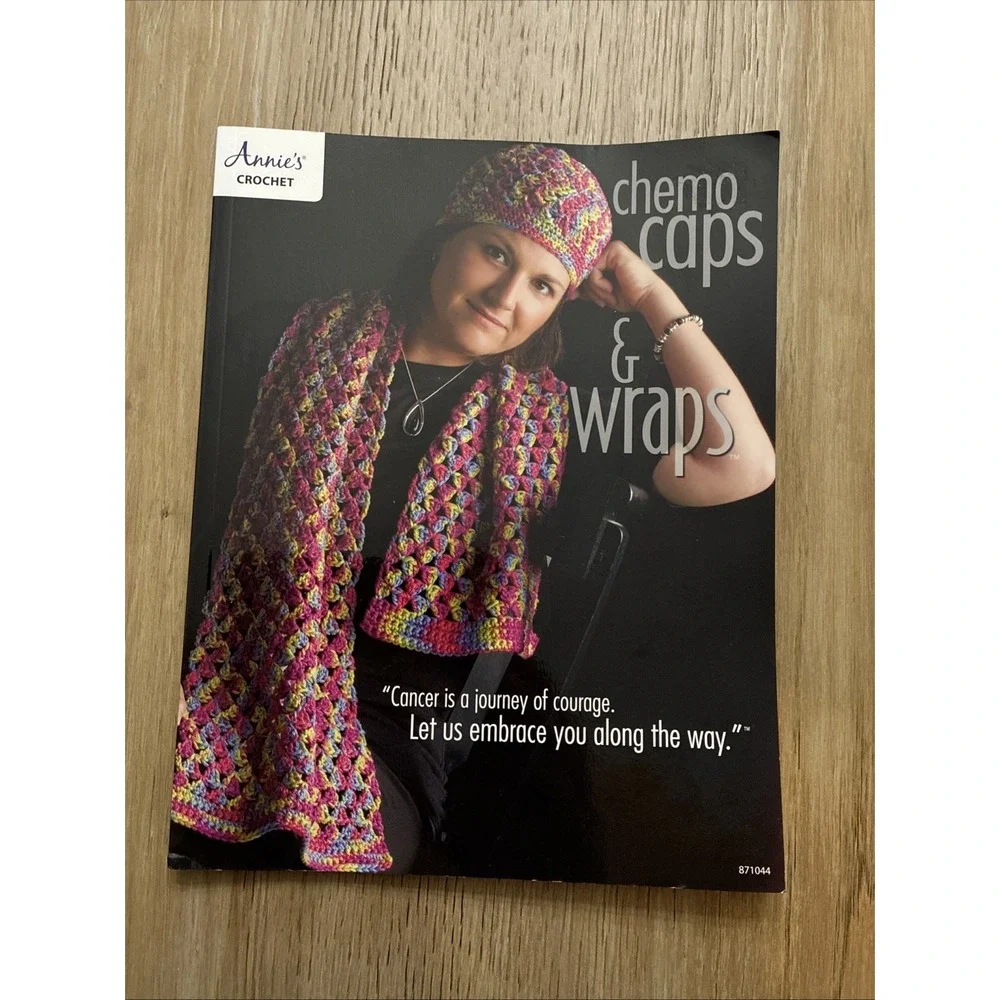 Annies Attic 871044 CHEMO CAPS & WRAPS crochet soft 80pg book designs 2013